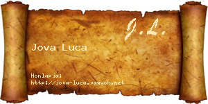 Jova Luca névjegykártya